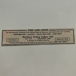 Northern Fishing Lodges Ltd Cree Lake Lodge Fully Modern 1966 Ad SAH2-M9
